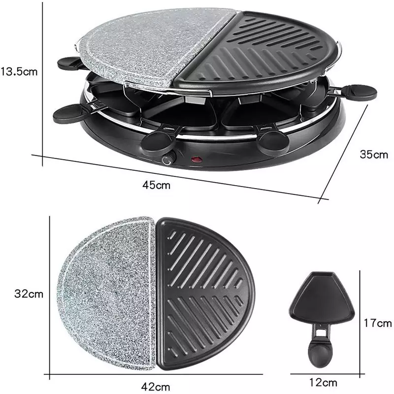 Electric BBQ Grill Stone Plate Smokeless