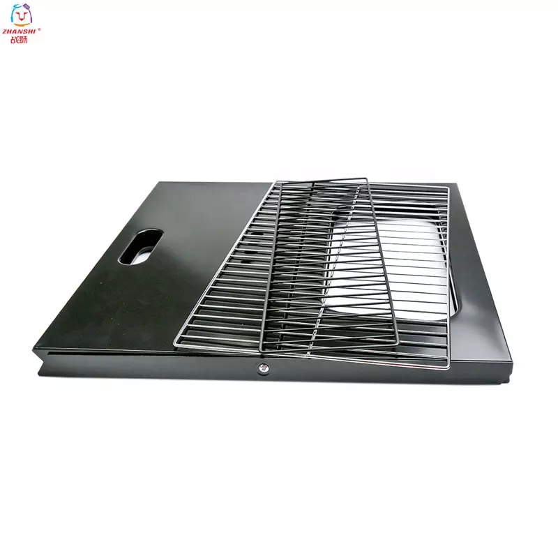 Small Portable outdoor camping X shape bbq grill bar bbq grill Foldable Notebook Charcoal barbecue Grill