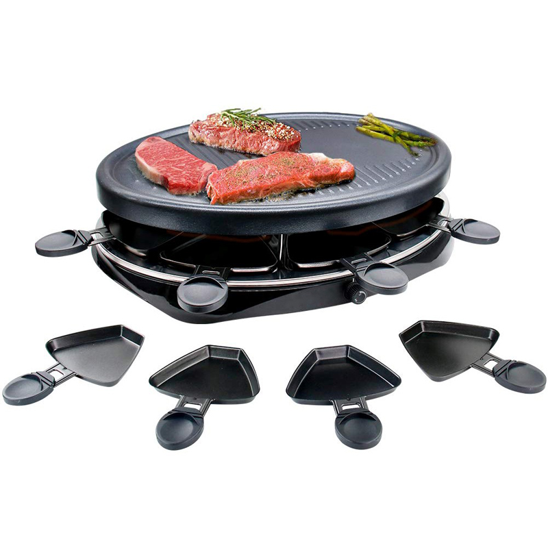 8 Hand Dishes Indoor Smokeless Electric Roast Meat Grill Home Party Non Stick Griddle Plate Raclette Grill