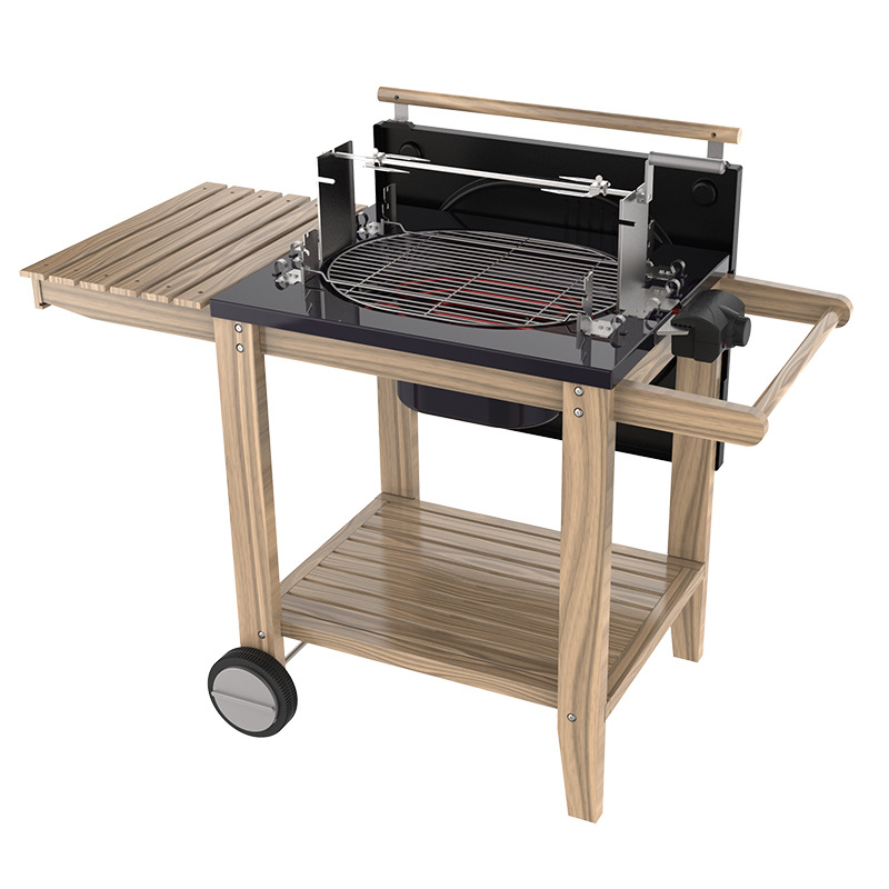 New design multifunctional trolley charcoal Electric Shared BBQ Grill courtyard family dinner