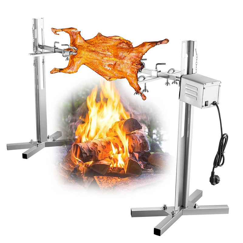 Stainless Steel Large Automatic Roasting Rotary Pork Hog Rotating Barbecue Grill Machine