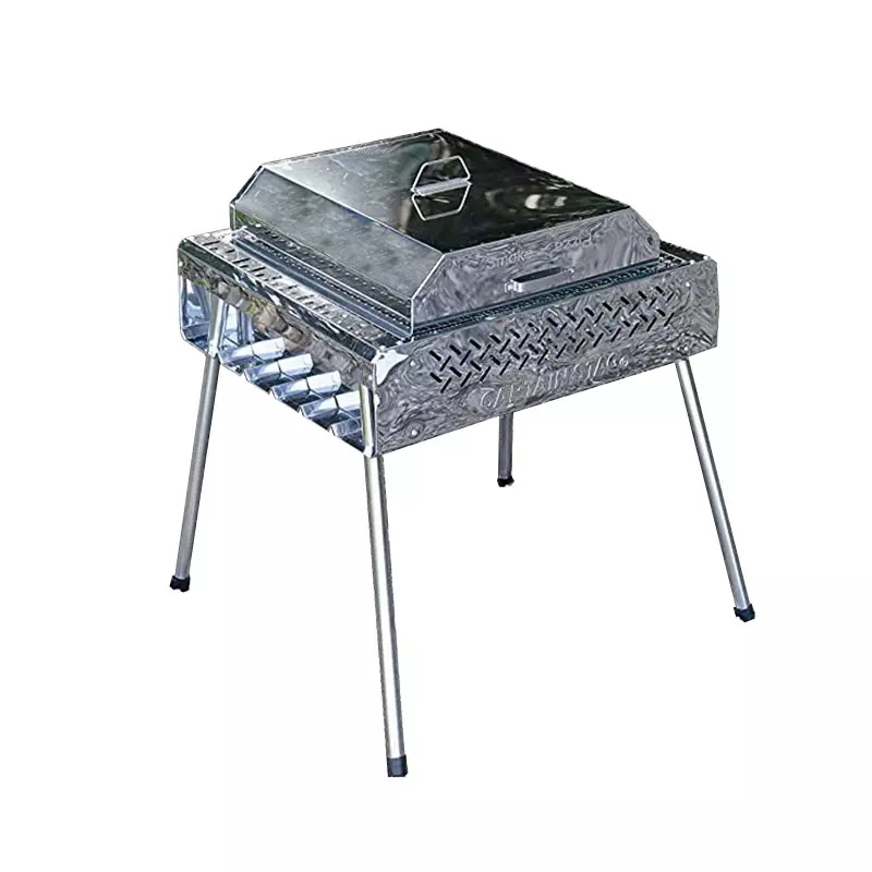 Outdoor Portable Folding Charcoal Grill barbecue stove stainless steel camping heating fire pit