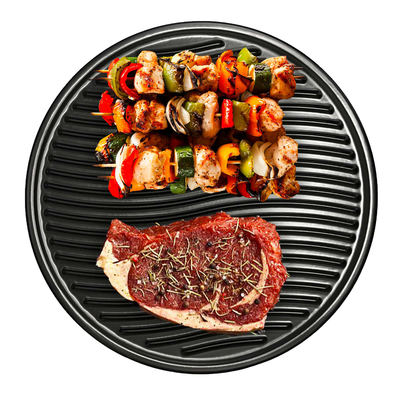 Pizza stone Kitchen gas/charcoal baking stone cordierite BBQ stone non-stick use on both sides