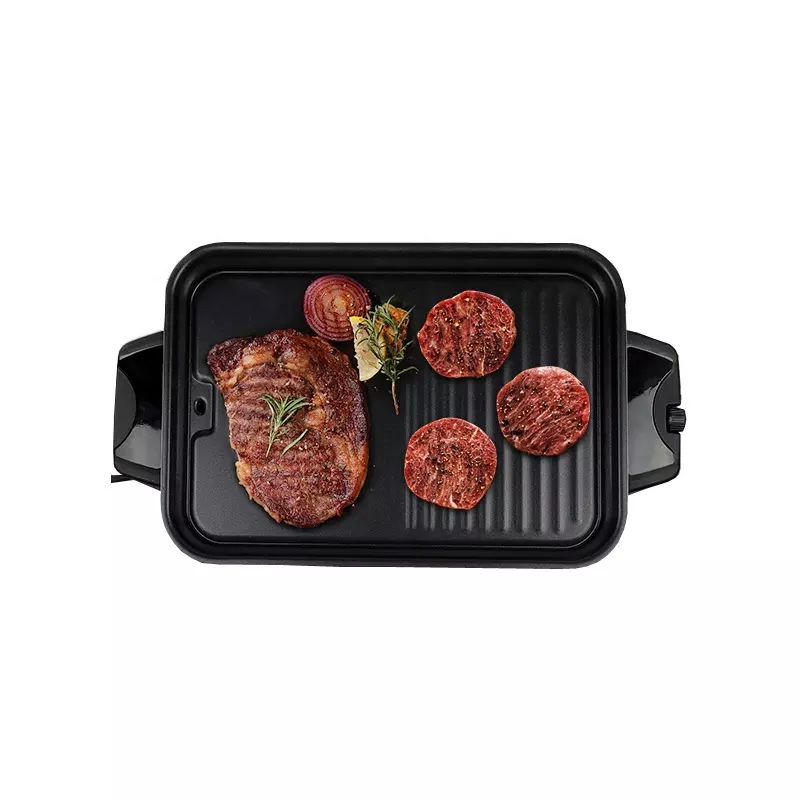 Household dinner electric baking pan indoor BBQ Grill kitchen tabletop grill non-stick coating