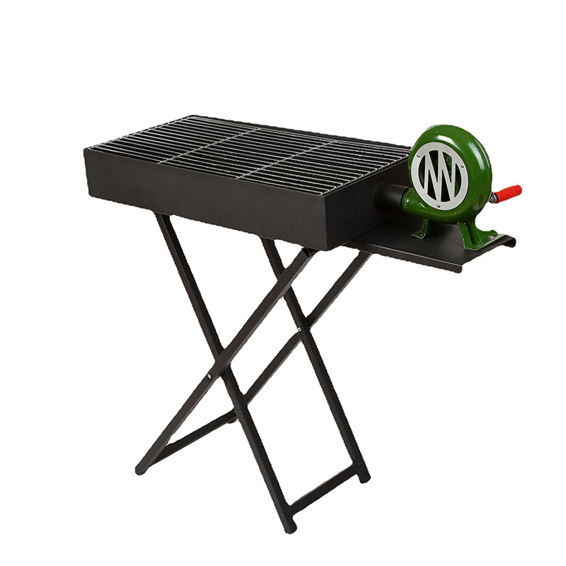 Outdoor Courtyard Large X-Shaped Grill With Cover Adjustable Height Foldable Charcoal BBQ Barbecue Grill