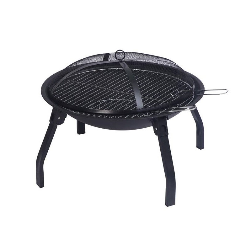 Multifunctional Foldable Wood Burning Stove With Cover Charcoal Grill Portable Outdoor Brazier Grill Fire Pit