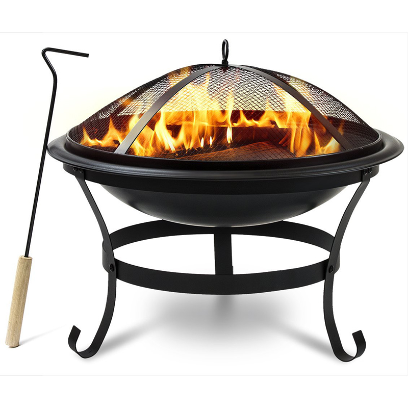 European Iron Bowl Charcoal Brazier Firewood Burning Stove Outdoor/Indoor Multi-functional Winter Heating Oven