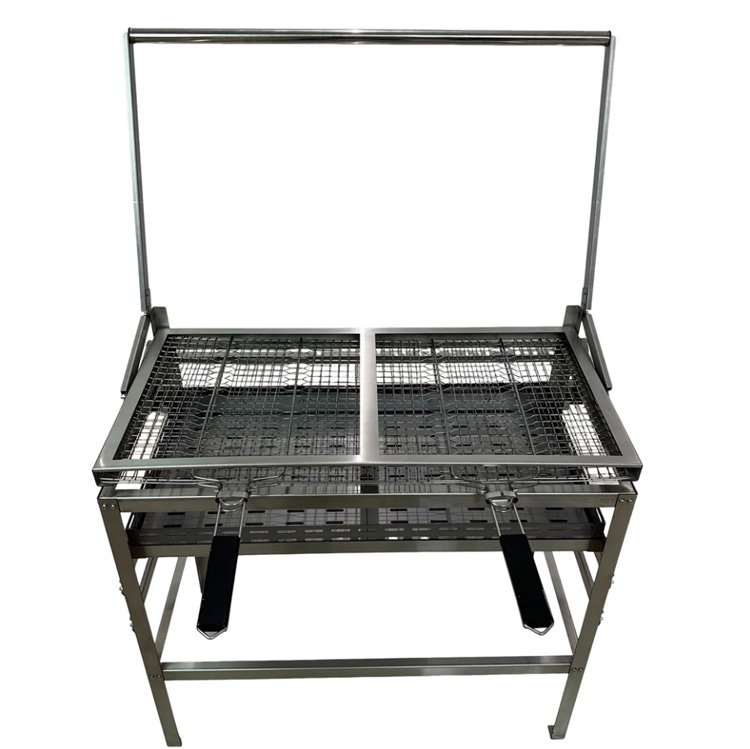 BlazeFor Stainless Steel Outdoor Adjustable Charcoal Rotating BBQ Grill