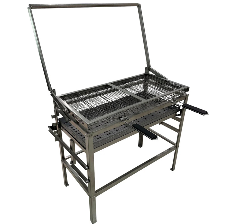 BlazeFor Stainless Steel Outdoor Adjustable Charcoal Rotating BBQ Grill